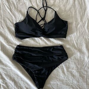 Zaful Black High-Wasted Bikini
